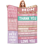 Coperta in pile con messaggio sentimentale per la festa della mamma