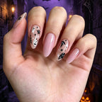 Design artistico per unghie a pressione a tema Halloween