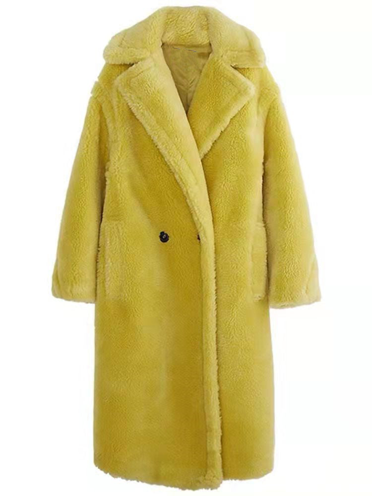 Cappotto oversize con orsacchiotto | Shearling sintetico doppiopetto
