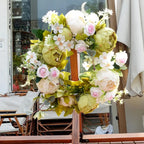 Ghirlanda artificiale - AutumnBloom - Outdoor e peonie - Accogliente decorazione autunnale