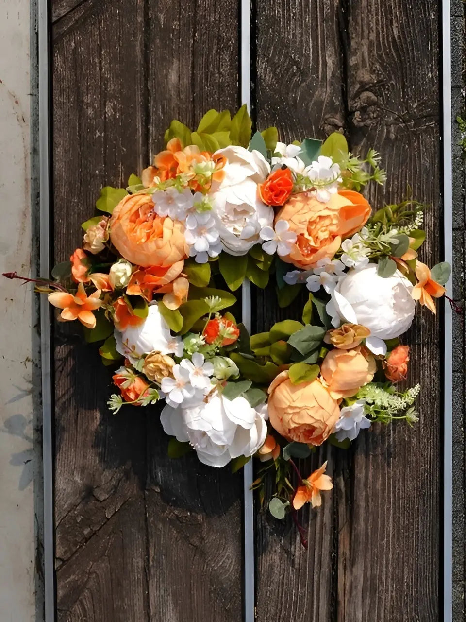 Ghirlanda artificiale - AutumnBloom - Outdoor e peonie - Accogliente decorazione autunnale