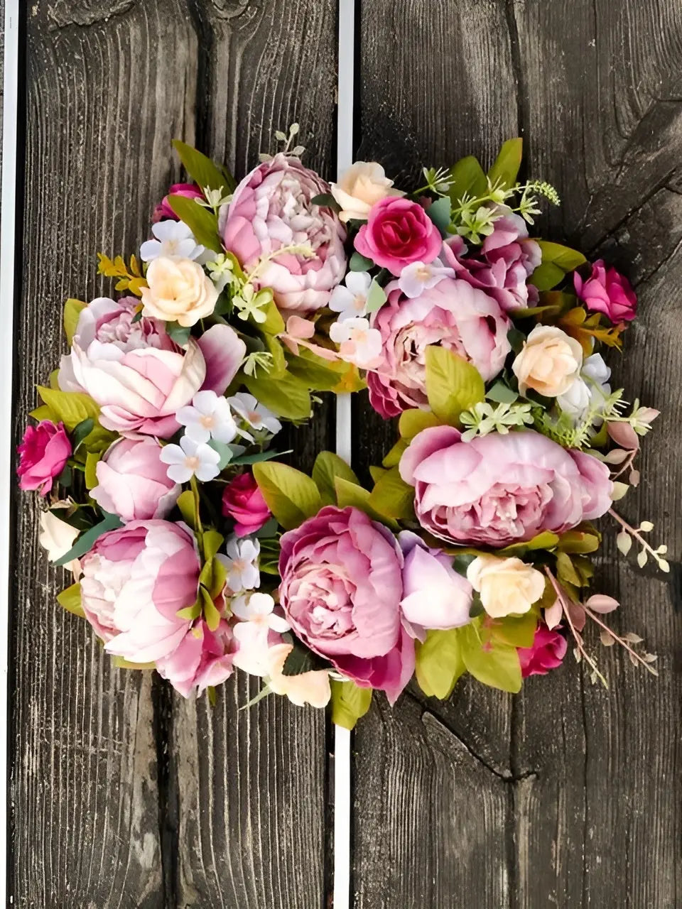 Ghirlanda artificiale - AutumnBloom - Outdoor e peonie - Accogliente decorazione autunnale