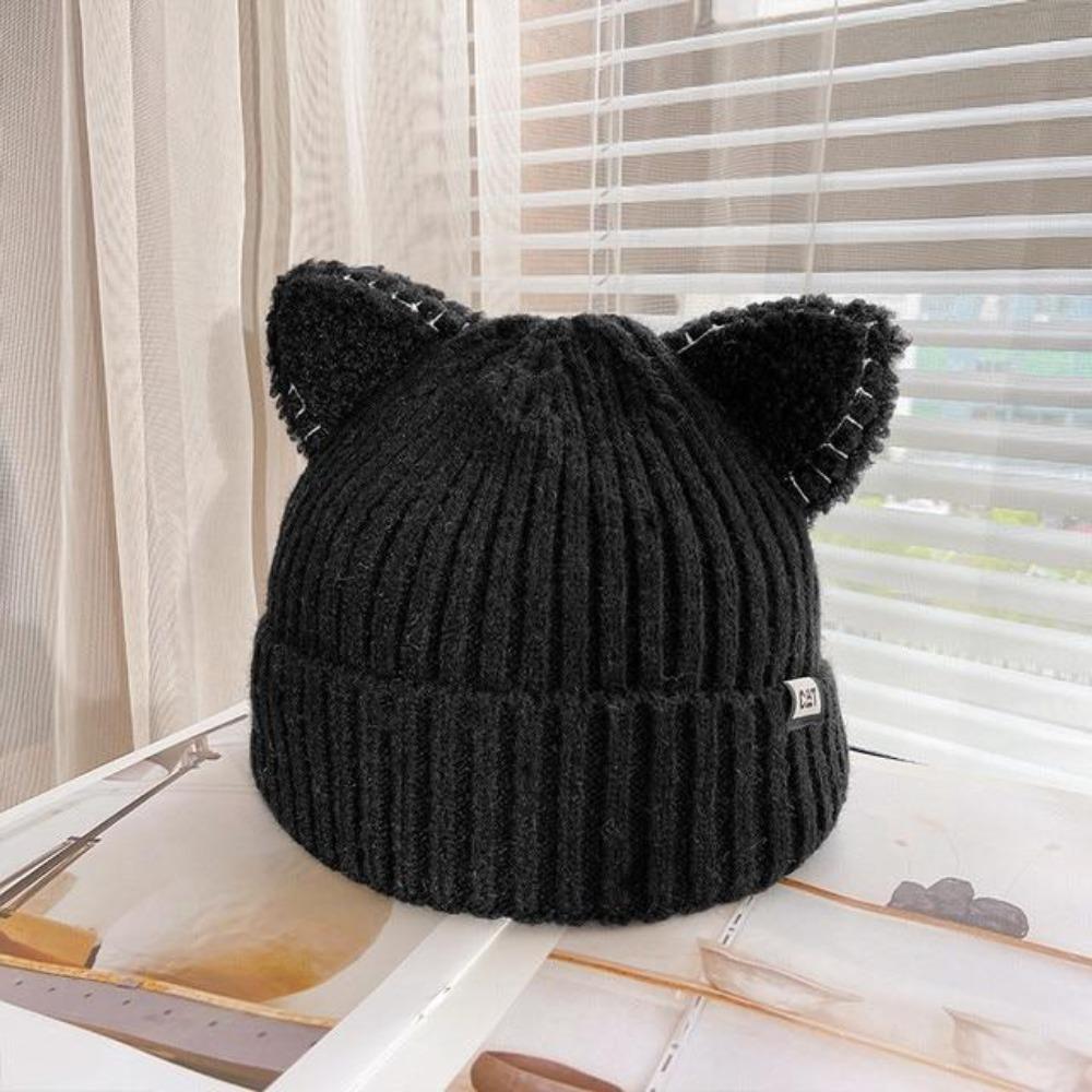 CozyCat Beanie - Cappello invernale alla moda con orecchie di gatto