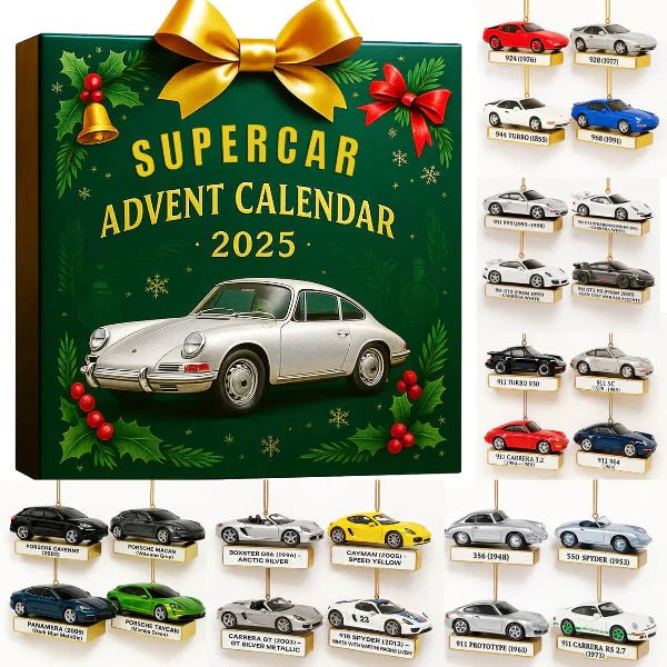 Calendario dell'Avvento Supercar in edizione limitata con 24 modelli in miniatura di precisione