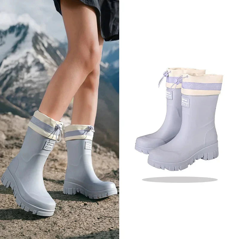Stivali da pioggia impermeabili per avventure all'aria aperta | Stivali slip-on durevoli per tempo umido, giardinaggio e uso quotidiano