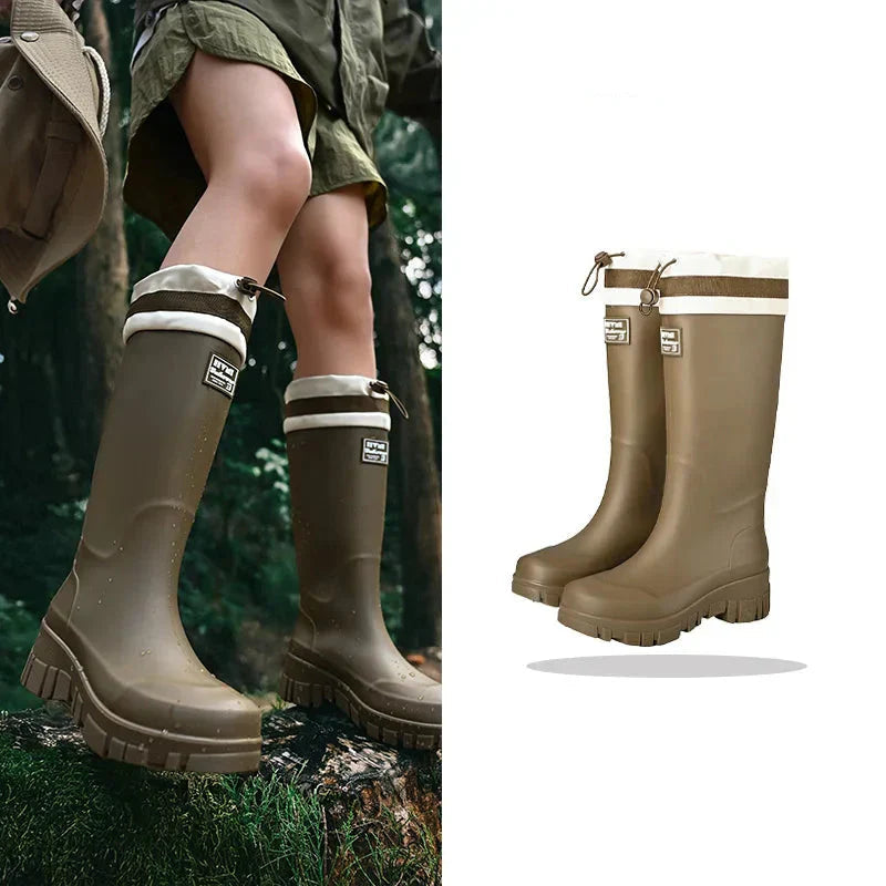 Stivali da pioggia impermeabili per avventure all'aria aperta | Stivali slip-on durevoli per tempo umido, giardinaggio e uso quotidiano