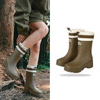 Stivali da pioggia impermeabili per avventure all'aria aperta | Stivali slip-on durevoli per tempo umido, giardinaggio e uso quotidiano