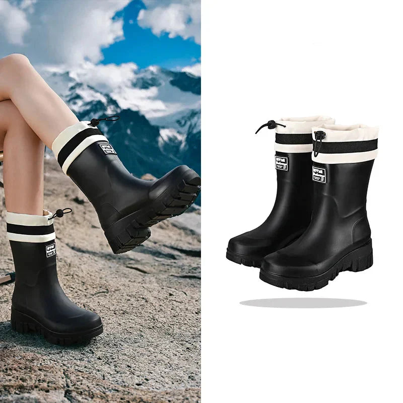 Stivali da pioggia impermeabili per avventure all'aria aperta | Stivali slip-on durevoli per tempo umido, giardinaggio e uso quotidiano