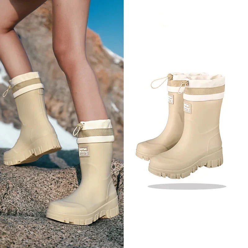 Stivali da pioggia impermeabili per avventure all'aria aperta | Stivali slip-on durevoli per tempo umido, giardinaggio e uso quotidiano