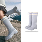 Stivali da pioggia impermeabili per avventure all'aria aperta | Stivali slip-on durevoli per tempo umido, giardinaggio e uso quotidiano