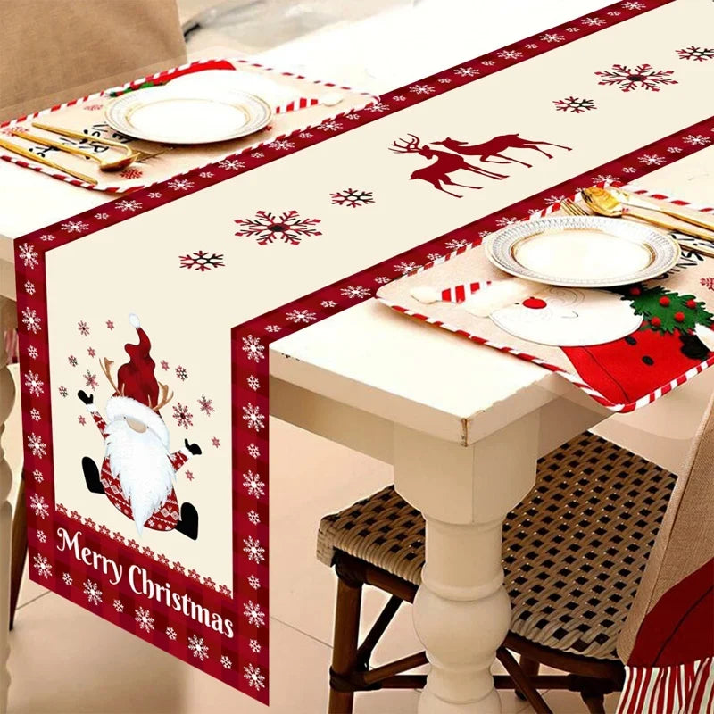 Runner da tavola natalizio Festivia | 180×35cm| Elegante e festoso | Decorazione della tavola per Natale e Capodanno 2025/2026