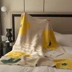 Coperta per divano floreale | Coperta in pile nordico