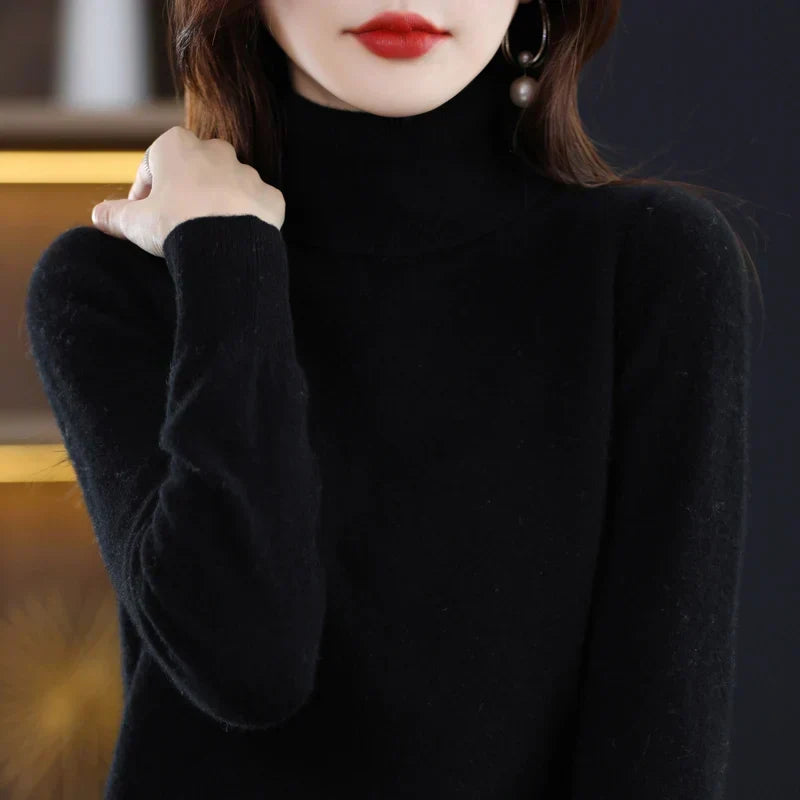 Maglione da donna in lana merino lavorata Asteria da indossare tutti i giorni