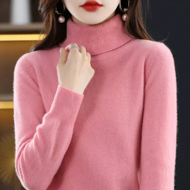Maglione da donna in lana merino lavorata Asteria da indossare tutti i giorni