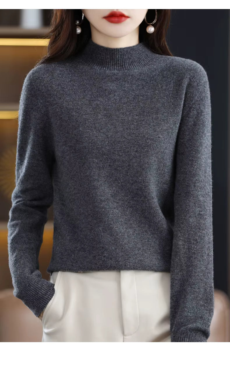 Maglione da donna Aurora in pura lana cashmere al 100% per l'autunno e l'inverno