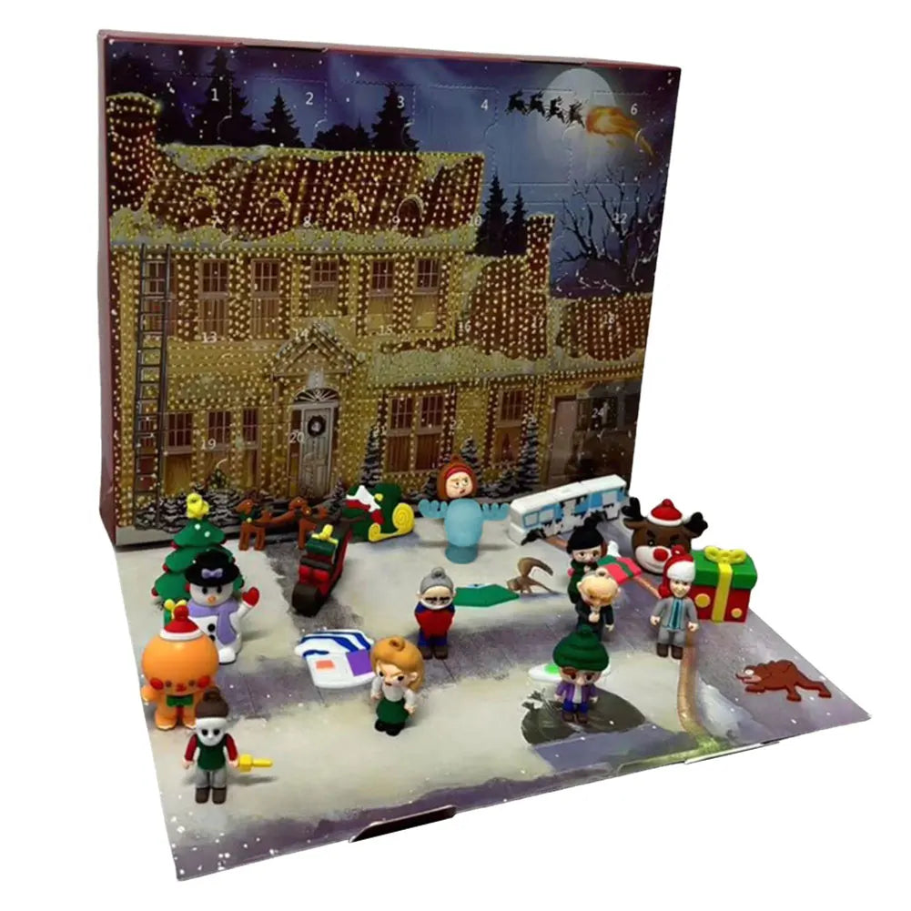 Calendario dell'Avvento con 24 giorni di figure 3D, regalo per il conto alla rovescia di Natale