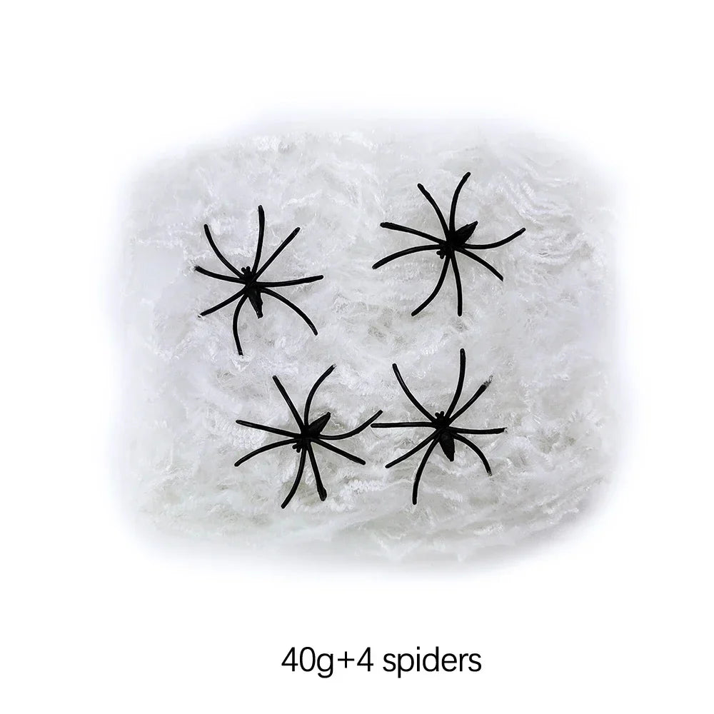 Ragnatela di Halloween con ragni - Decorazione per esterni/interni della casa stregata