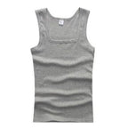 Canotta in cotone traspirante da uomo | collo tagliato, vestibilità casual, gilet in maglia estiva solido