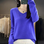 Maglione da donna con scollo a V in lana merino Kirrea Kirrea