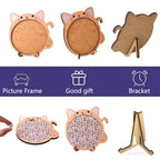Puzzle artistico in legno Cat Craze in legno