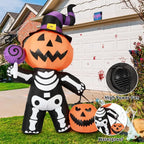 Decorazione da cortile con teschio di zucca gonfiabile da 1,8 m di Halloween 2025