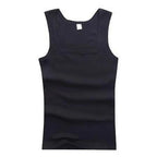 Canotta in cotone traspirante da uomo | collo tagliato, vestibilità casual, gilet in maglia estiva solido