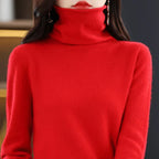 Mathilde: Maglione Pullover Dolcevita in 100% Lana Merino