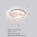 Lampada da soffitto moderna artistica con superficie lunare