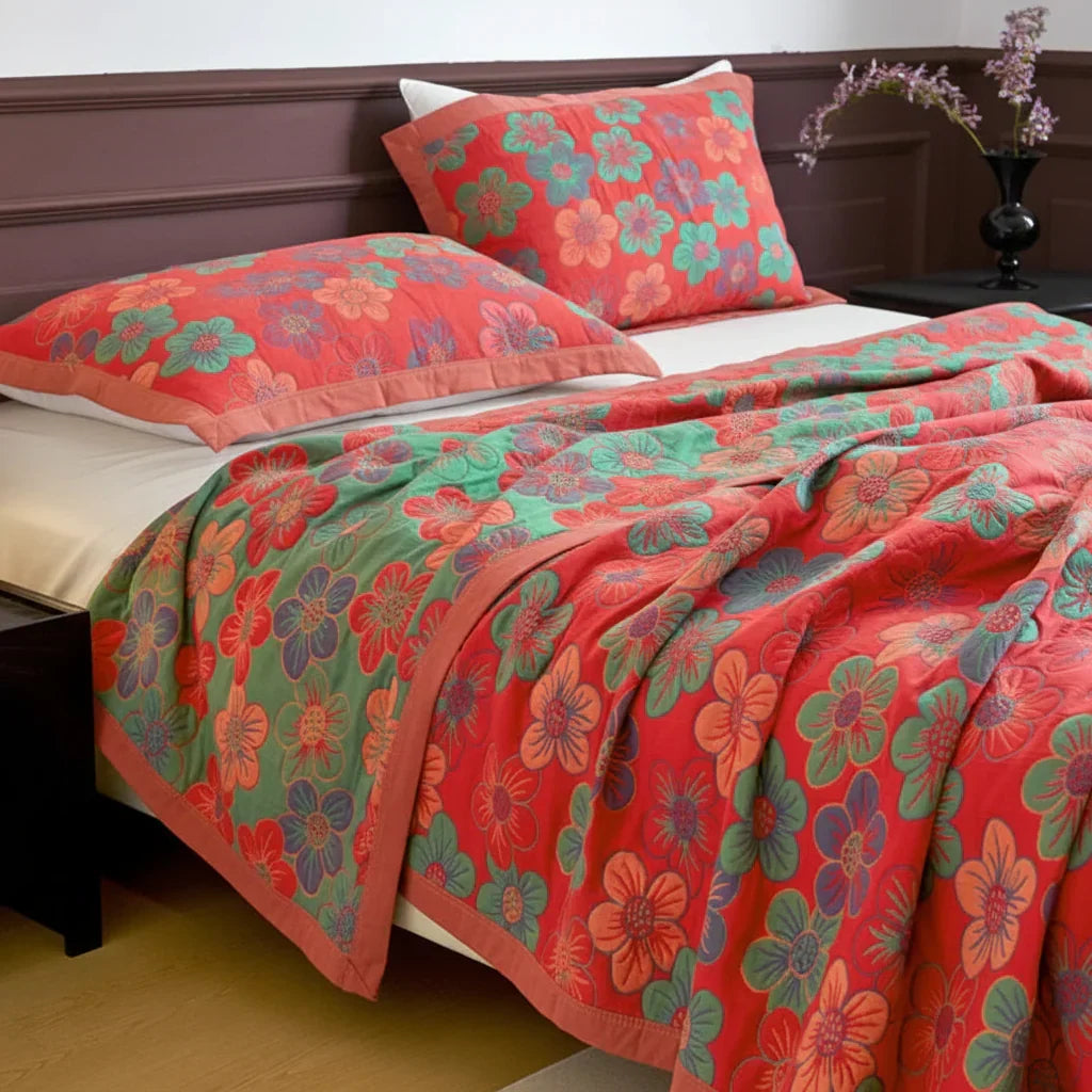 Coperta floreale decorativa per divani, letti e spazi lounge