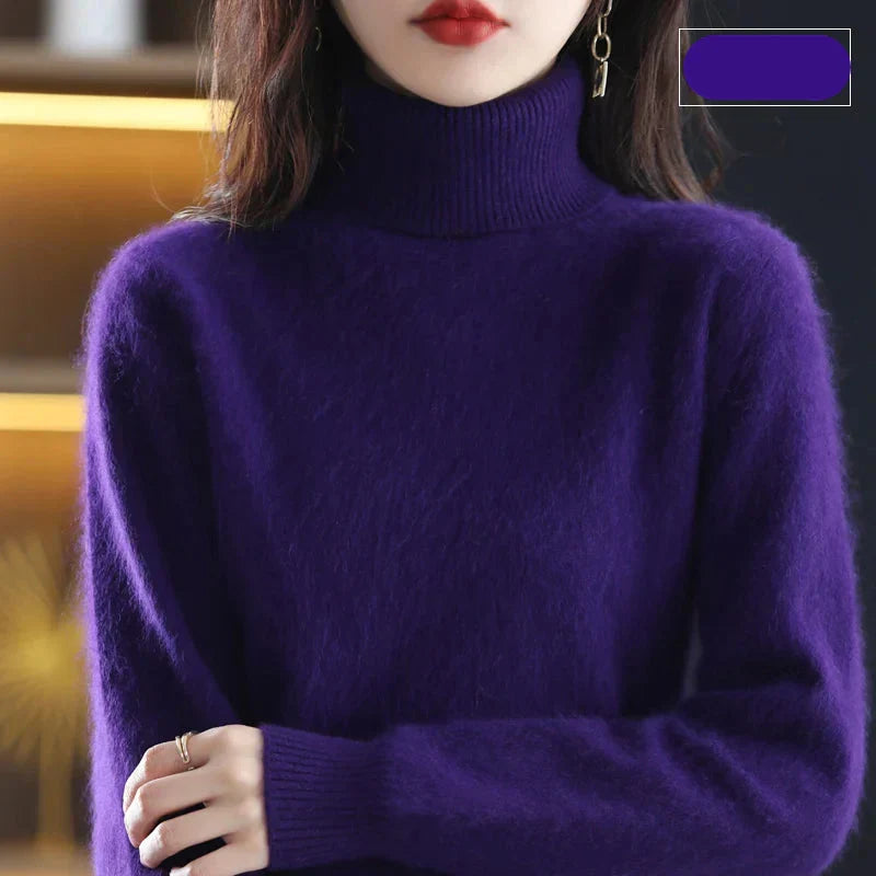 Maglione Emma Collo Alto in Puro Cashmere 100%: per l'Autunno e l'Inverno