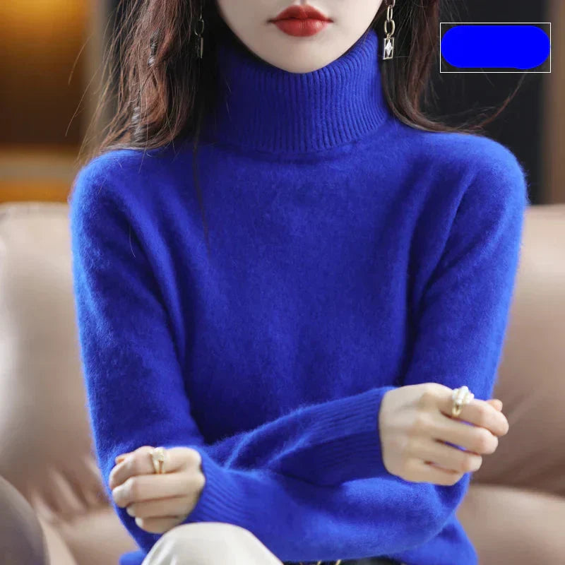 Maglione Emma Collo Alto in Puro Cashmere 100%: per l'Autunno e l'Inverno