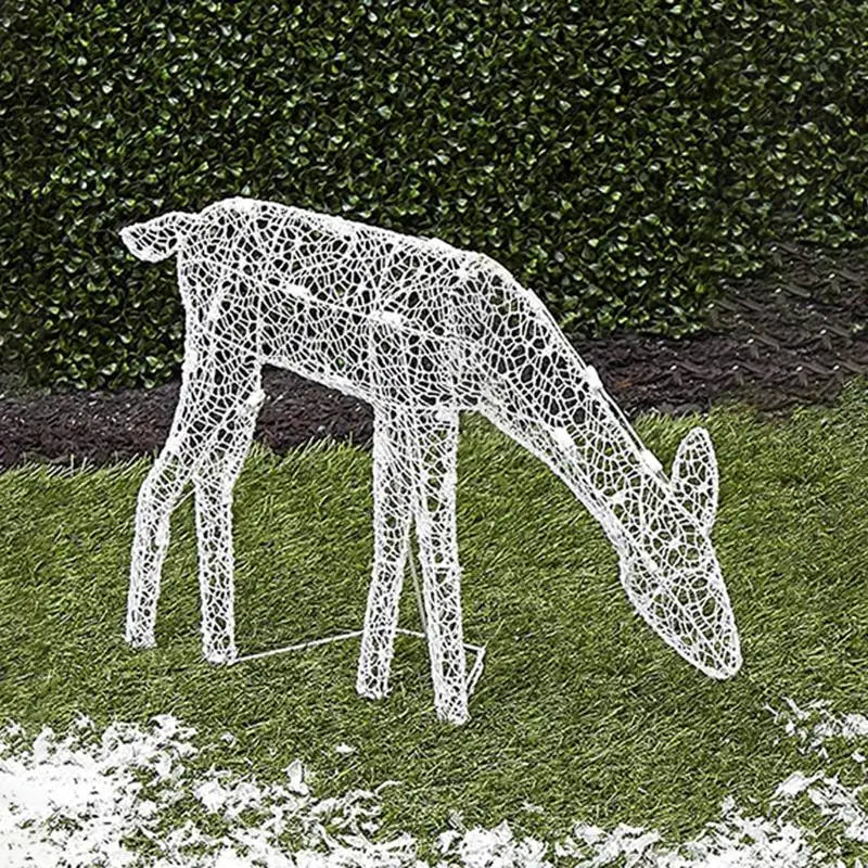 Set di decorazioni per esterni con renne con luci di Natale