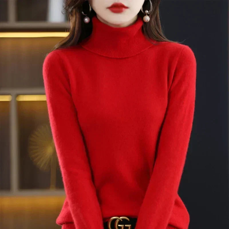 Maglione da donna in lana merino lavorata Asteria da indossare tutti i giorni