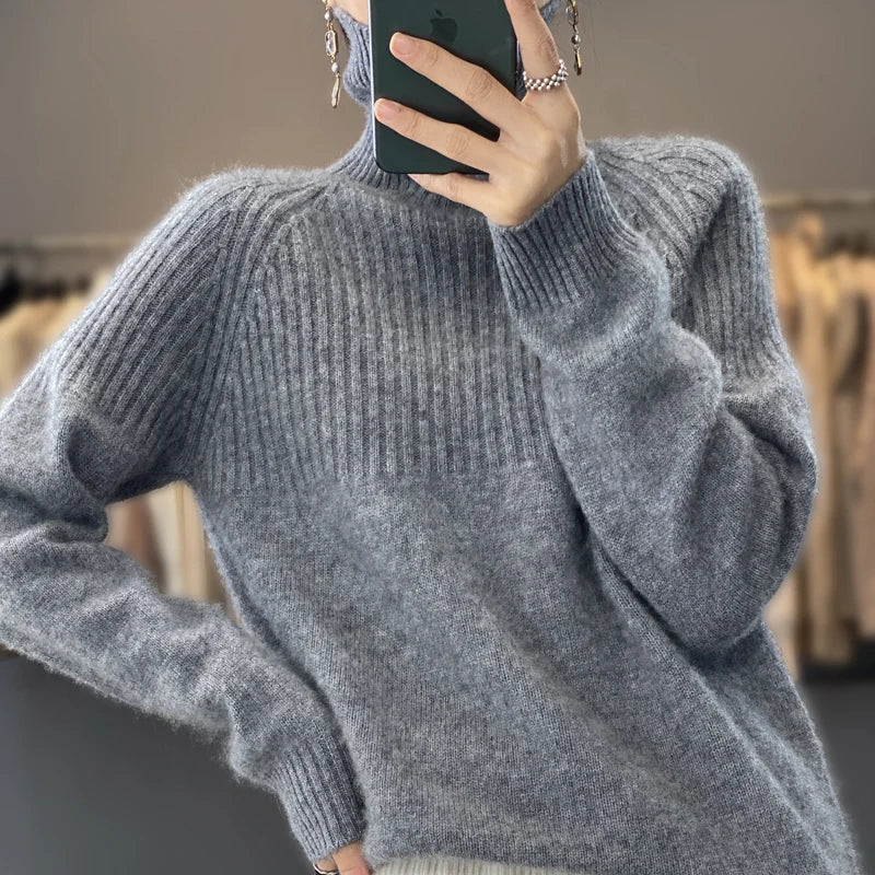 Elouise: Maglia Dolcevita in Lana da Donna