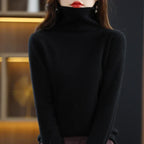 Mathilde: Maglione Pullover Dolcevita in 100% Lana Merino
