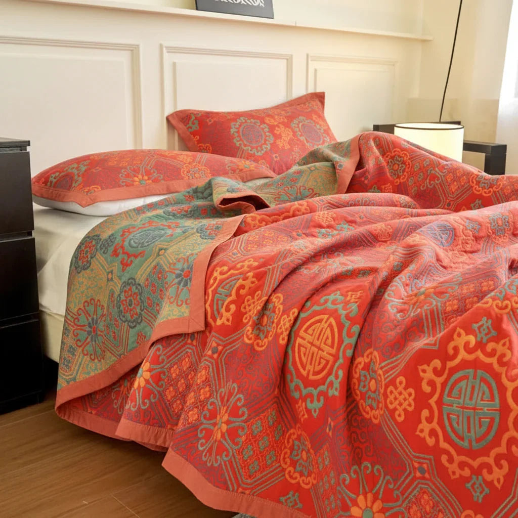 Coperta floreale decorativa per divani, letti e spazi lounge