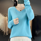Maglione da donna con scollo a V in lana merino Kirrea Kirrea