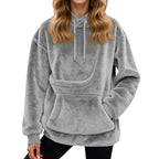 Felpa con cappuccio in pile con tasca frontale per trasportino
