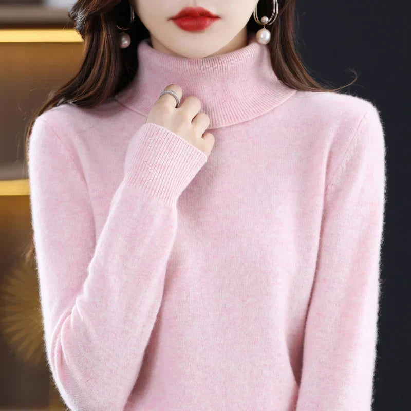 Maglione da donna in lana merino lavorata Asteria da indossare tutti i giorni