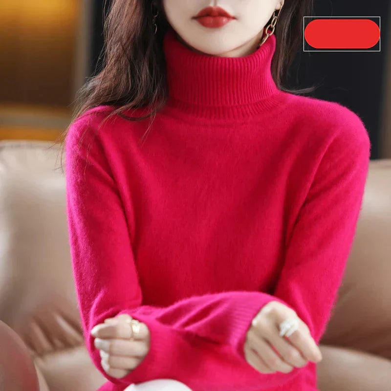 Maglione Emma Collo Alto in Puro Cashmere 100%: per l'Autunno e l'Inverno