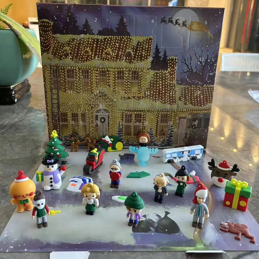 Calendario dell'Avvento con 24 giorni di figure 3D, regalo per il conto alla rovescia di Natale