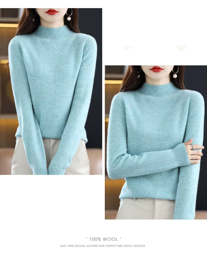 Maglione da donna Aurora in pura lana cashmere al 100% per l'autunno e l'inverno