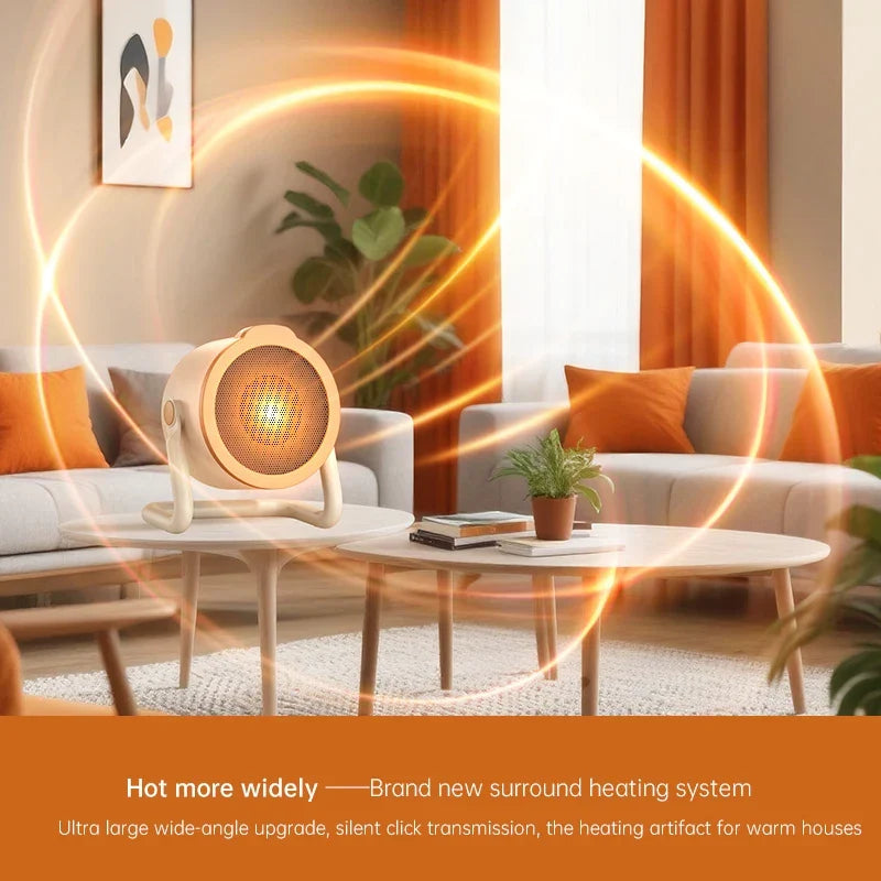 Modello da tavolo con riscaldatore elettrico in ceramica portatile da 1000 W con protezione antiribaltamento