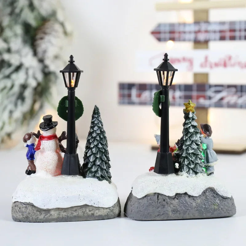 Paesaggio festivo | Decorazioni di lusso per villaggi di Natale a LED