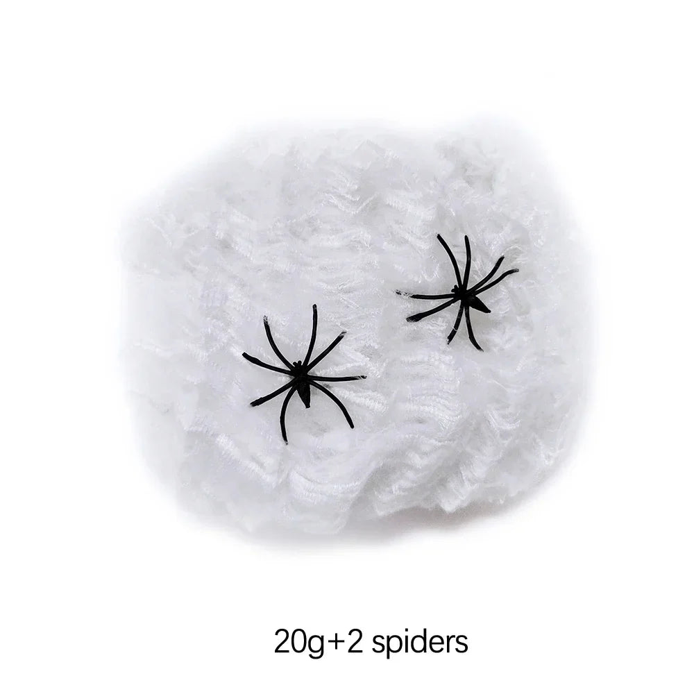 Ragnatela di Halloween con ragni - Decorazione per esterni/interni della casa stregata