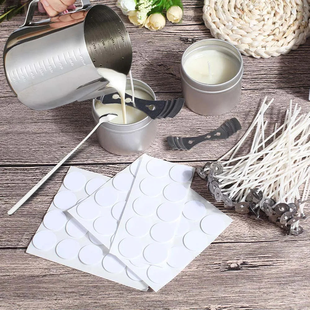 Kit per realizzare candele Set completo di forniture fai-da-te Set di vasetti per candele per aromaterapia Stampo Autunno 2025 Regalo per principianti