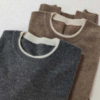 Maglione da Donna Girocollo in Puro Cashmere 100% Capra Imperoe | Pullover ampio lavorato a maglia autunno/inverno