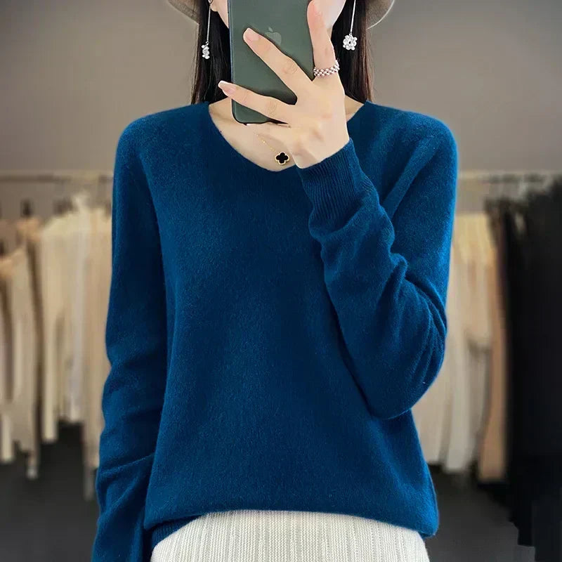 Maglione da donna con scollo a V in lana merino Kirrea Kirrea