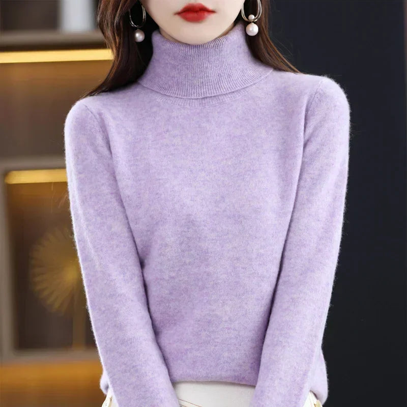 Maglione da donna in lana merino lavorata Asteria da indossare tutti i giorni