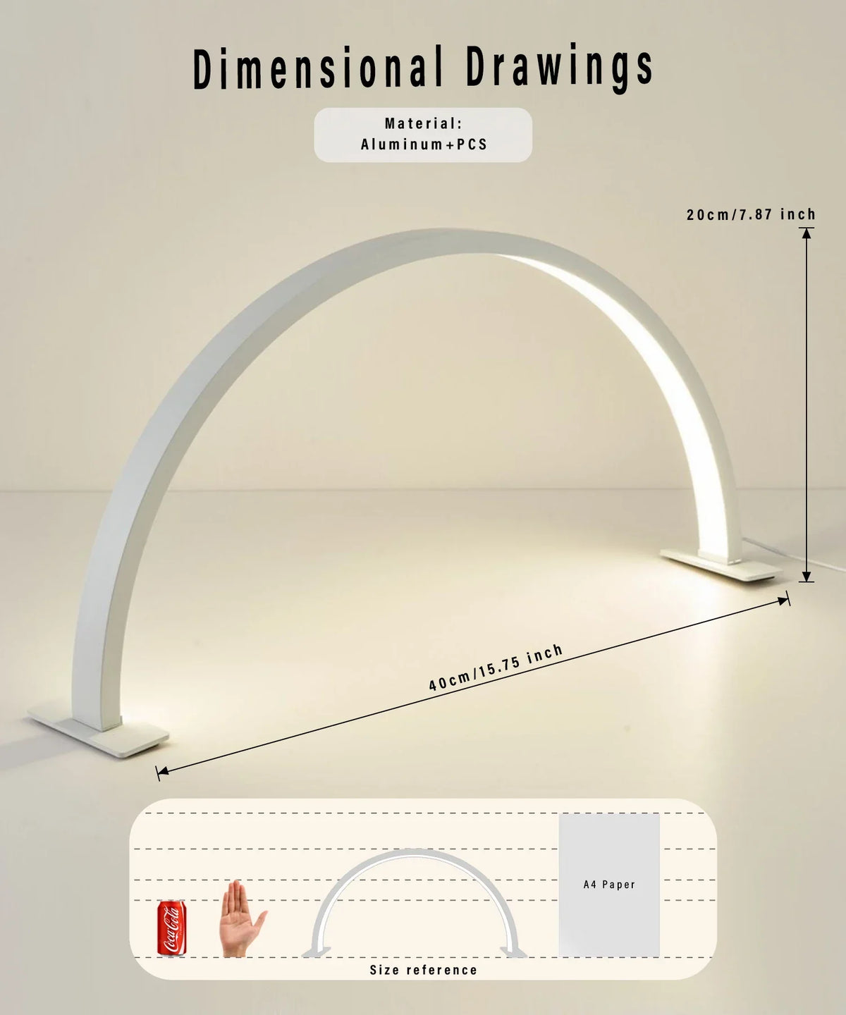 Lampada per unghie LED LUNAIL | Design a mezzaluna | USB | Per Nail Studio e casa